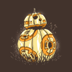 pixalry:  Harvest Droid - Created by David KopetPart of our Halloween collection over at TeePublic. All designs on sale for 30% off until Friday, just use the code  PXLRY30   at checkout!
