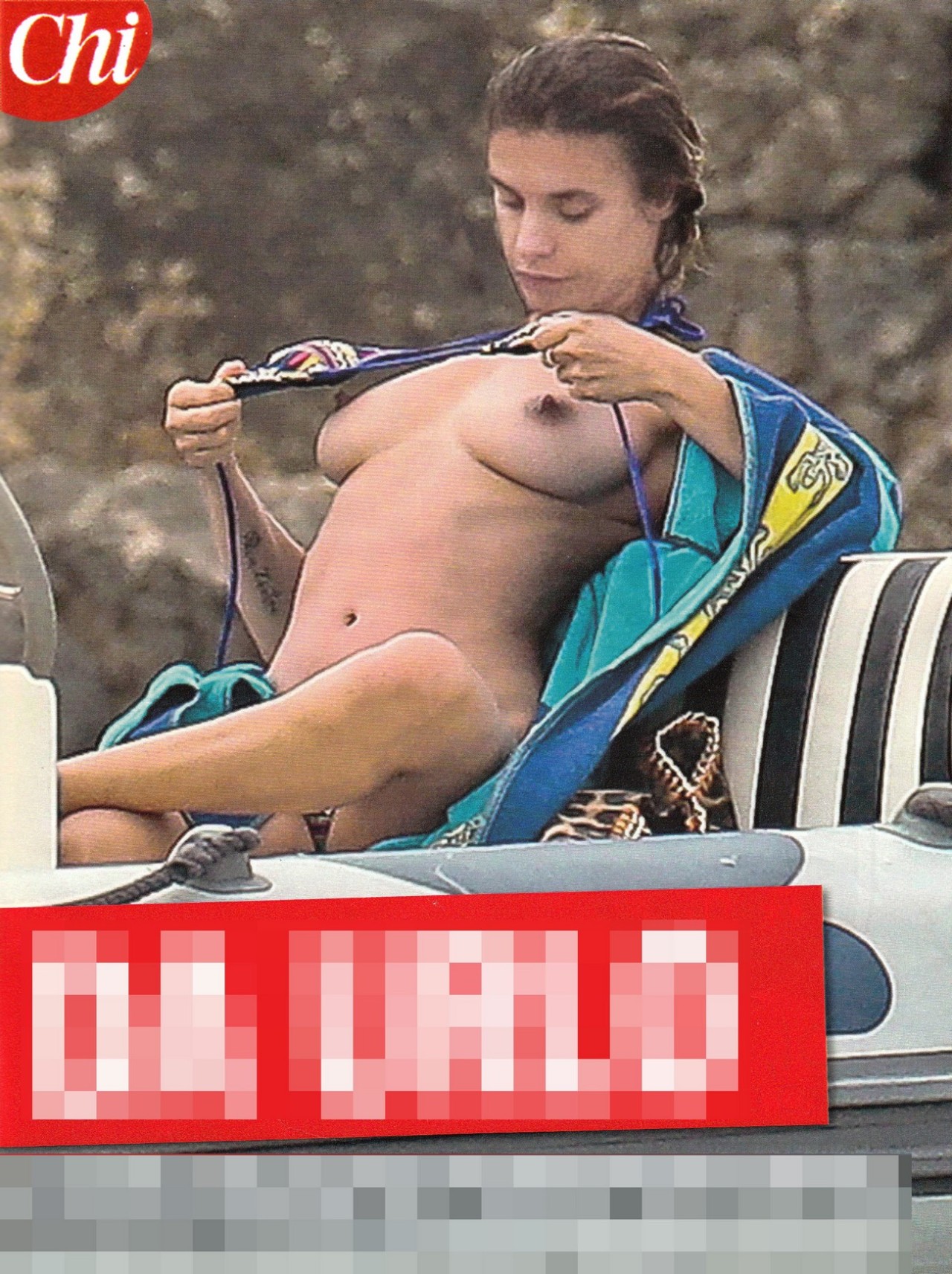 toplessbeachcelebs:  Elisabetta Canalis (Italian Actress) topless in Sardinia (July