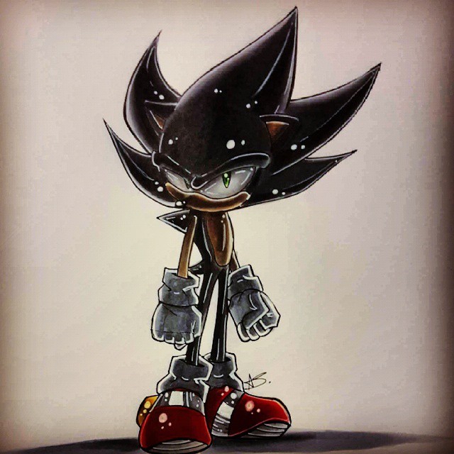 How To Draw Dark Sonic