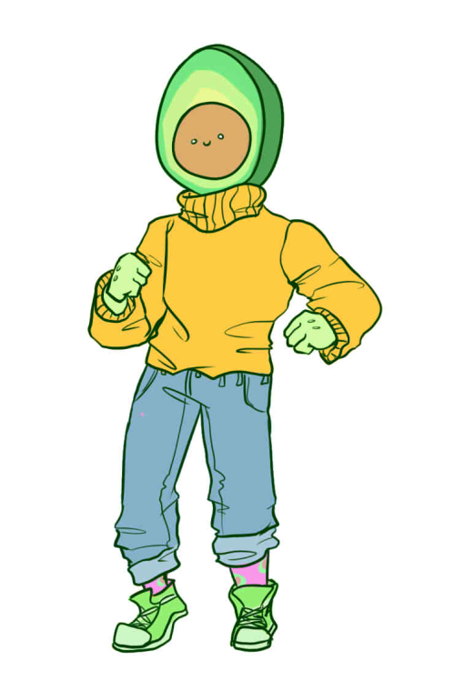 Artfight 2020 Character book. I don’t own the character but I made the book.Character:  Avocado Man 