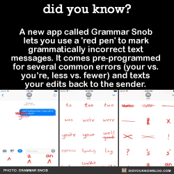 did-you-kno:  A new app called Grammar Snob