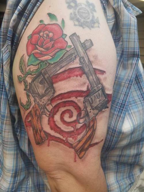 My first Dark Tower tattoo. Getting ready to start a Dark Tower sleeve.