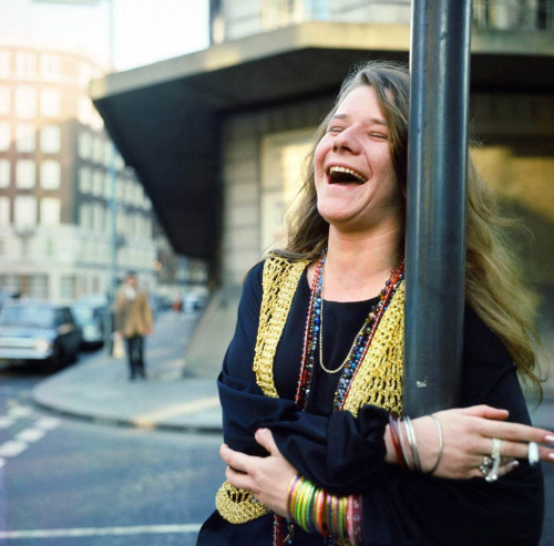 soundsof71: Janis Joplin in London, April 1969, by Malcolm McNeill. Not many things look happier tha