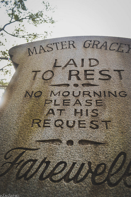 disneyworldsisters:  Master Gracey Laid to Rest No Mourning at his Request on Flickr.