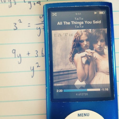 Ah, shuffling your whole iPod. Not maths music but I can&rsquo;t bring myself to skip it.
