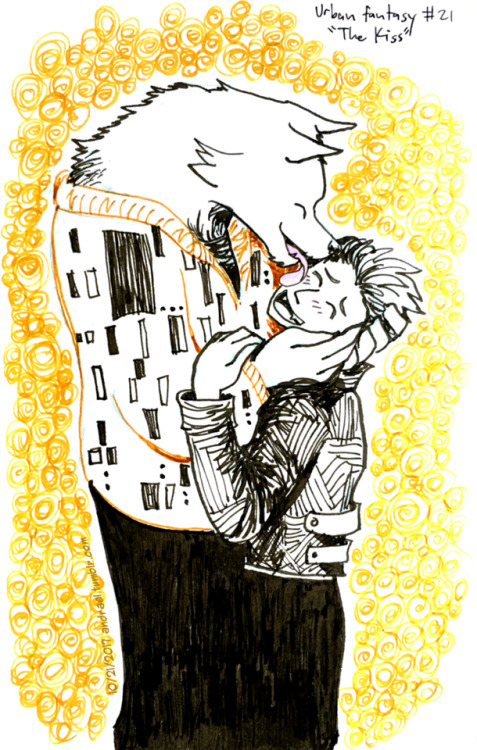 Inktober 20-22/31.Anthro #20: The Swan.Urban Fantasy #21: The Kiss.Anthro #22: The Snow Leopard.Inks