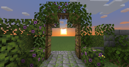 minecraft-inspo: Overgrown garden suggested by @readerxyourfave