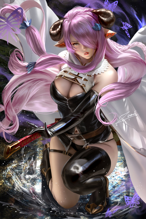 zumidraws:    After watching the trailer I just had to draw Narmaya^^  High-res version, different versions, video process, etc. on Patreon-&gt;https://www.patreon.com/zumi  