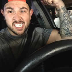 Scruffy-Mc-Scruff:  Trying To Flex In My Car After The Gym Lol 