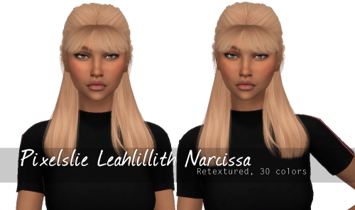  Leahlillith Narcissa retextured!- 30 natural colours- Custom thumbnail- Mesh NOT included- Credits 