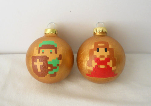 it8bit:  Nintendo Ornament Sets Choose from Donkey Kong, Super Mario & Yoshi, Final Fantasy, Legend of Zelda and more at Ginger Ornaments.