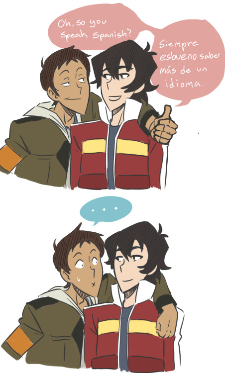 socij: AU where Lance only pretends to know Spanish and only knows a few phrases ❤