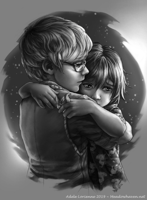 adelelorienne:“It was just a dream.”Little Ignis and Noctis speedpaint from this set of 