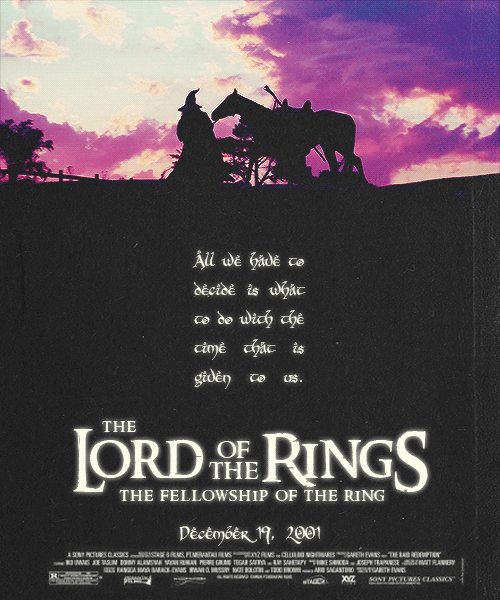 mszivadavid: Get to Know Me Meme▸ Favorite Movies [3/5]     ↳ Lord of the Rings: