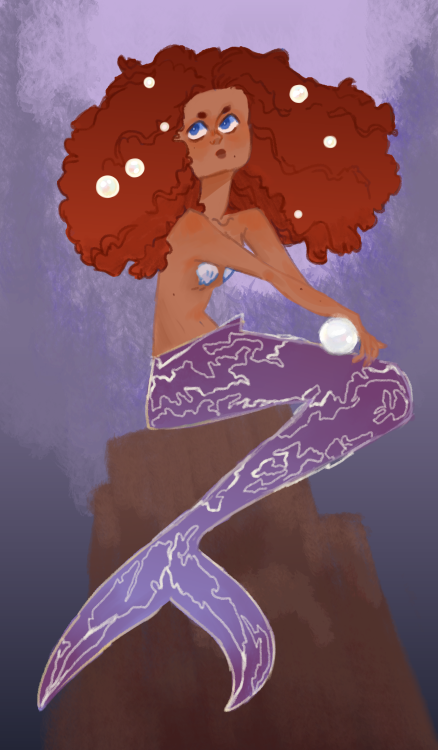 This is my VERY late submission for MerMay, and I roughly based her off of my sister. Anyways I know