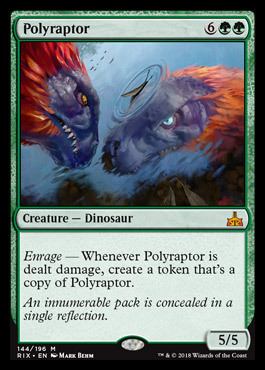 gigaguessmtg:flavoracle:mtg-brokentoken:flavoracle:(Polyraptor source) (Forerunner of the Empire sou