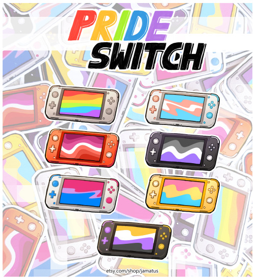 HAPPY PRIDE MONTH! New LGBT themed Nintendo Switch stickers are now available on my etsy!shares are 