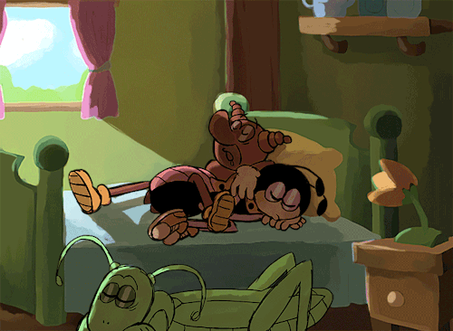 cubert - i redrew a frame from this gay bug cartoon…. theres...