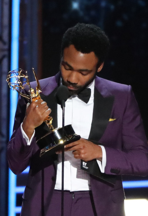 celebsofcolor:Donald Glover accepts Outstanding Lead Actor in a Comedy Series for ‘Atlanta&rsq