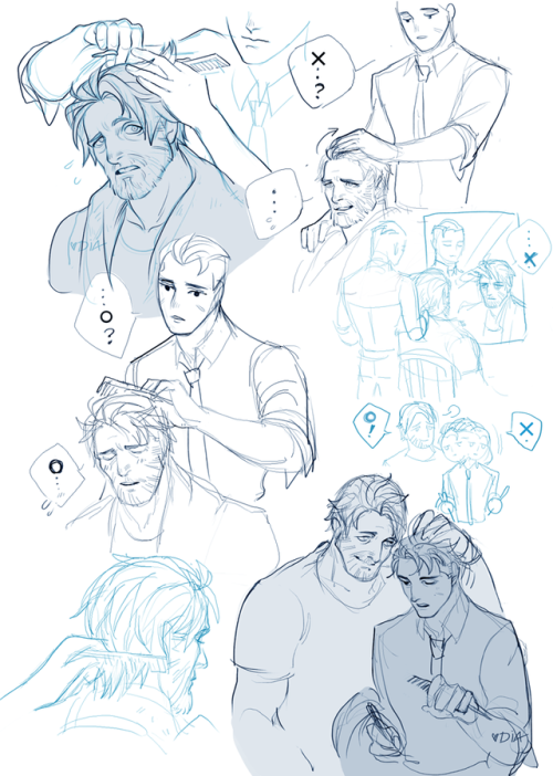 daianpan:a bunch of semi-cleaned up/still messy drawpile sketches based off @thefantasticm ’s 