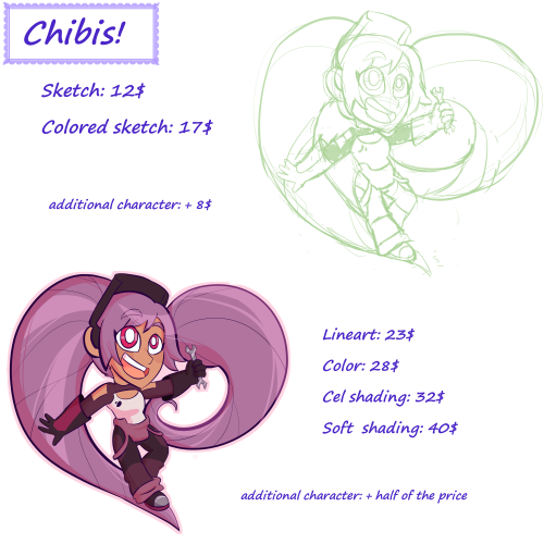 hey there! I just updated my commission info!If you want to work with me, just DM me or send an emai