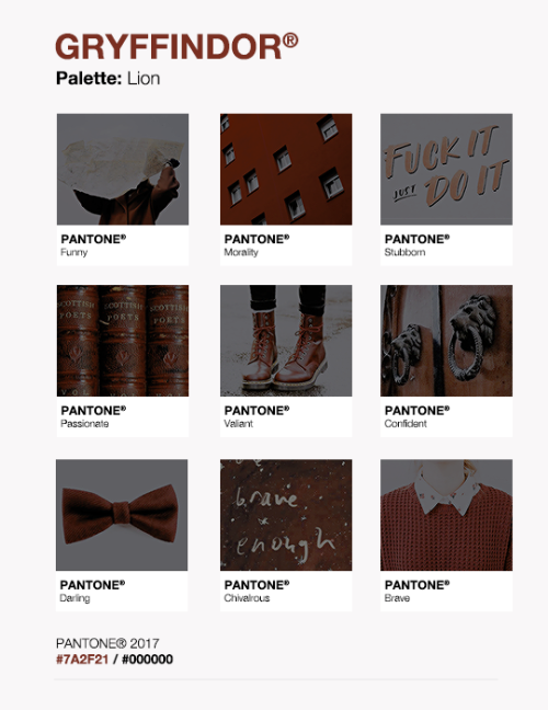 pequicks: PANTONE  Hogwarts Houses