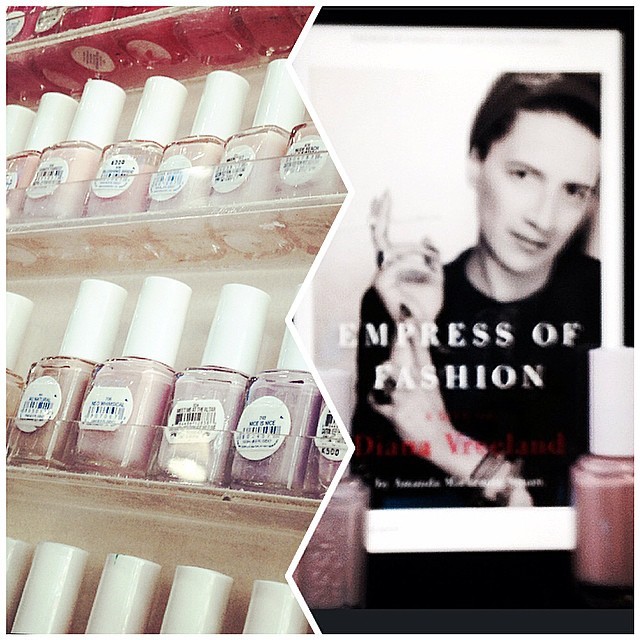 Friday pleasures; Essie nudes & currently reading ‘Empress of Fashion: A life of Diana Vreeland’. #TGIF #essiepolish #manipedi #dianavreeland #empressoffashion #nudebeauty #nudenails #fashionreading #onestyleatatime #weekend