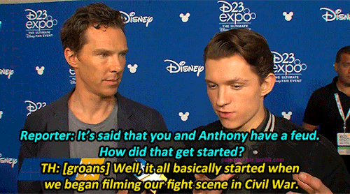 peterparkher:marvel fake subs - [1/?] - tom holland and anthony mackie explain their feudplease do N