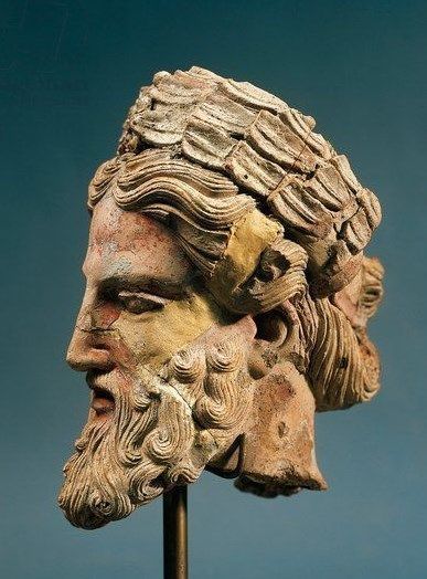 ganymedesrocks:giodelcaso:EtruscanIt Is Time to Rise; Bearing a Cup to Zeus’s Lips…Zeus’ - head from