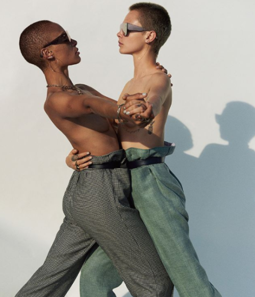 distantvoices:cara delevingne and adwoa aboah for chaos sixty nine