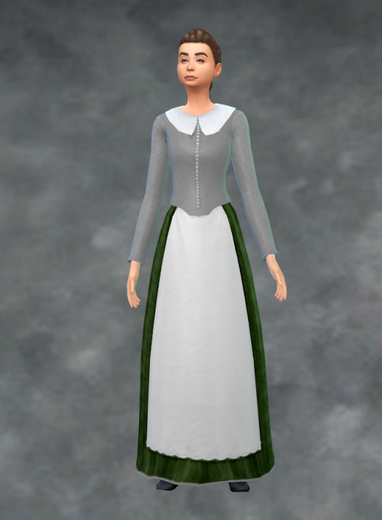 Medieval Sim Tailor & Carpenter — S3 Woodland Collar Dress