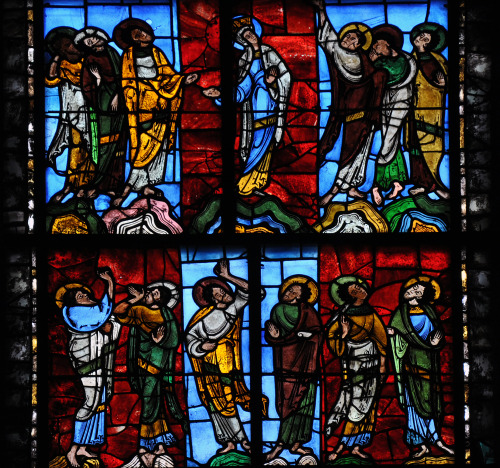 &ldquo;The ascncencion&rdquo; vitrage in Le Mans Cathedral, end of 11th-beginning of 12th century