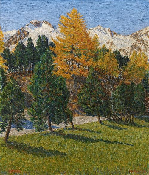 Herbstschnee, 1922, Gottardo Guido Segantini. Italian (1882 - 1974)- Oil on Canvas -