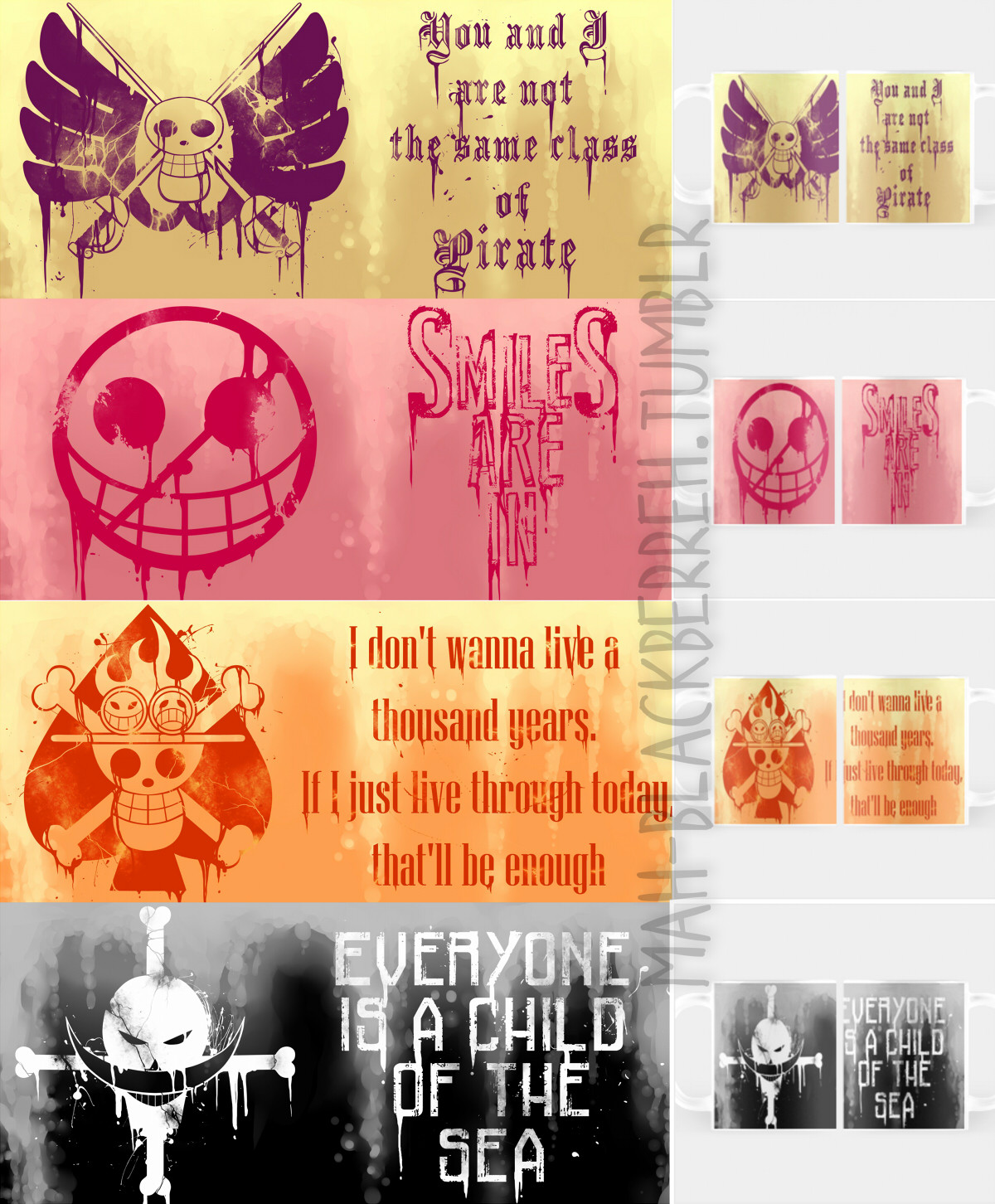 mah-blackberreh:  Hey guys! Redbubble finally made mugs a thing! I’ve added all