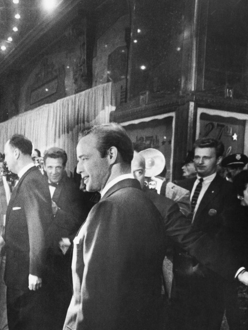 marlonbrando: Marlon Brando at the 27th Annual Academy Awards Ceremony. Photographed by Phil Stern, 