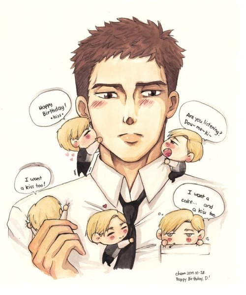 flabbergastedboatwoman:Happy Birthday, Doumeki! What better gift than a bunch of chibi Yashiro deman