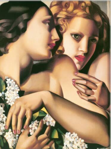 wlwarthistory:wlw art by an openly bisexual art deco artist, Tamara de Lempicka