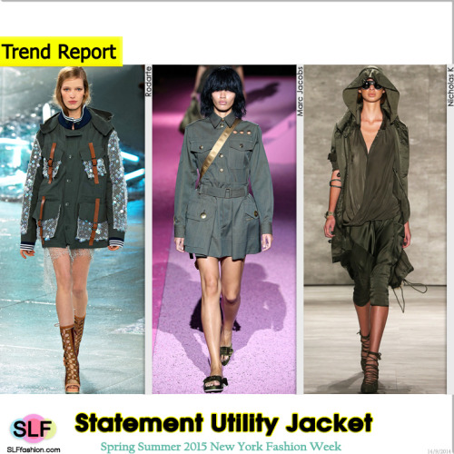 Statement Utility Jacket Trend at NYFW SS 2015.