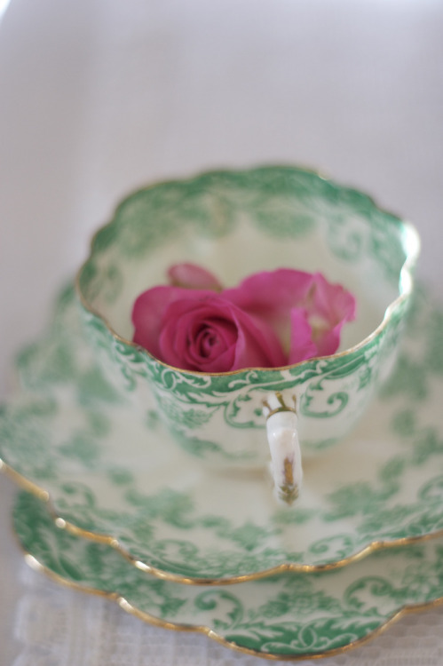 haveateaparty: teatimewithemma: Victorian china (by www.vintageandcake.co.uk) So pretty! - - nothing