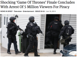 Theonion:  Shocking ‘Game Of Thrones’ Finale Concludes With Arrest Of 5 Million