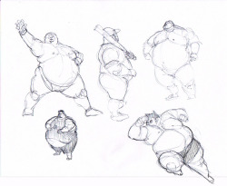 smandraws:  drew some fats for practice today