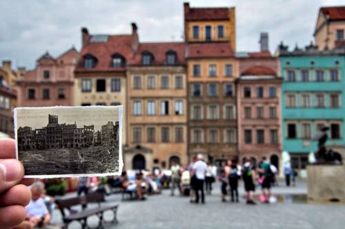 polandgallery:Then and now.. Warsaw, Poland