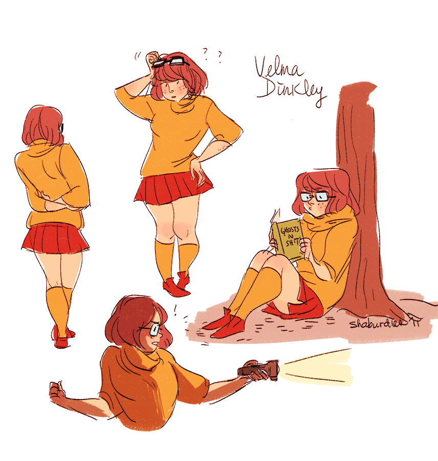 shaburdies:  jinkies! velma warm ups for a late @sketch_dailies!  