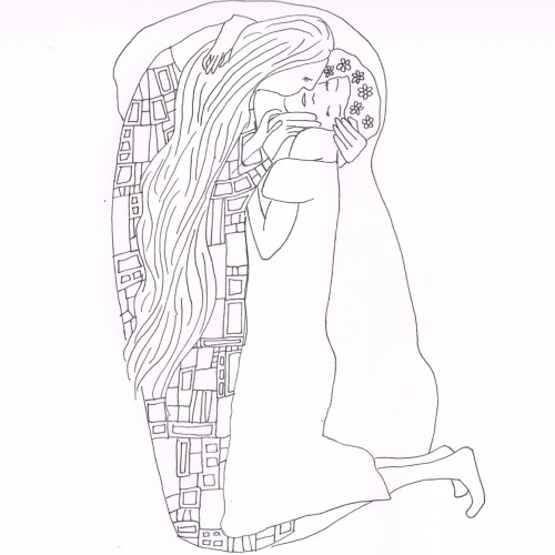 moandriaan:“A Kiss is a kiss, Love is Love” (2015) - two girls kissing, inspired by Klimt’s famous K