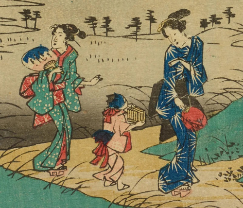 Hiroshige Utagawa’s “Tohto Famous Place Dokanzan Insects”. The location is near th