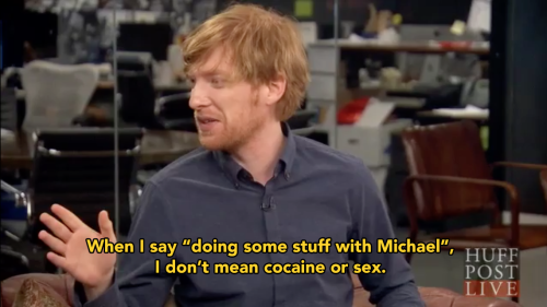 domhnall-tonal:“No one assumed you were doing cocaine or having sex with Michael Fassbender, but n