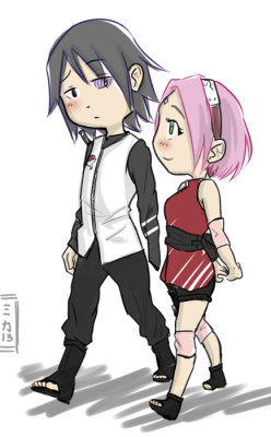 mika213:  Semi - Chibi Sasusaku Doodles.