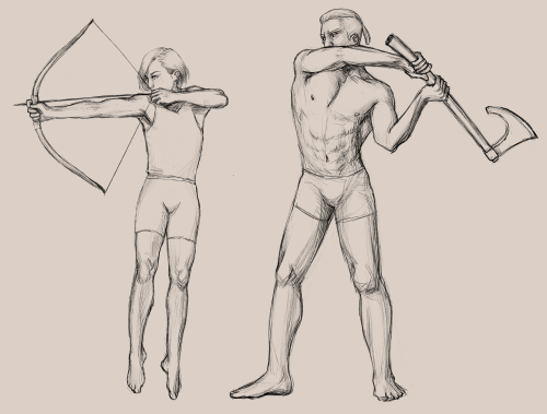 figure studies with the blue lions featuring the lance squad, magical girls, commoner boys&hellip; o