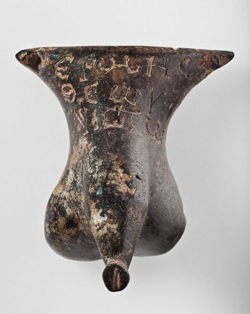 theancientwayoflife:~ Phallus with Greek Inscription to Hermes.Date: A.D. 2nd- 3rd century Period: R