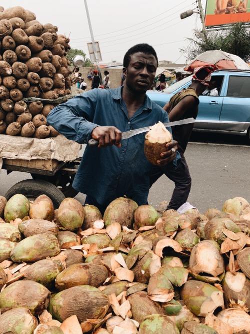 blackstarzulu: Fresh Coconuts in Accra, Ghana Photo by Lloyd Foster